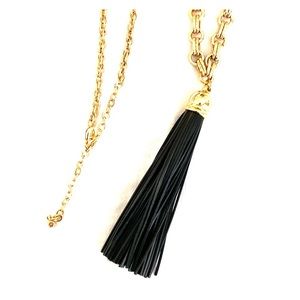 Long Black Tassel Necklace